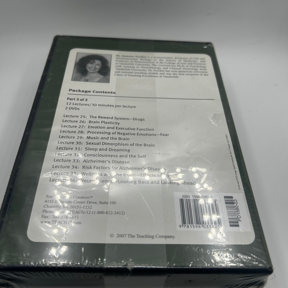 The Great Courses Understanding the Brain Parts 1-3 DVD Set Jeanette Norden NEW - Picture 5 of 5